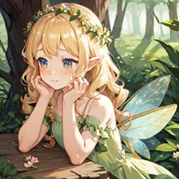 Shy forest fairy
