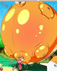 Amy puffing up Tails