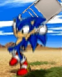 Sonic with a chair