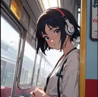 Girl on train