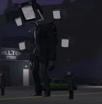 large tv man