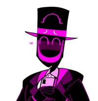Tall purple man