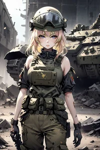 Enemy military girl