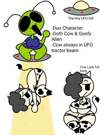 Cow Lady and Alien
