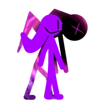 Purple stickman 