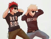 Kirishima and Bakugo