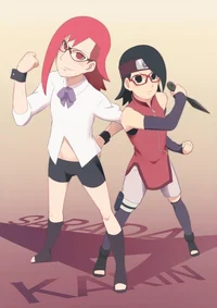Sarada and Karin