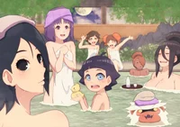 Girls on hot springs