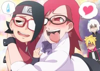 Sarada and Karin