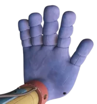 Blue grabpack hand