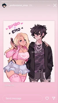 Bimbo x goth bf