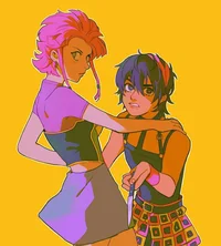 Trish  y Narancia
