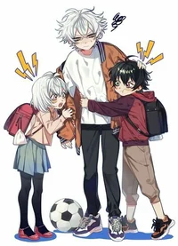 Father and kids