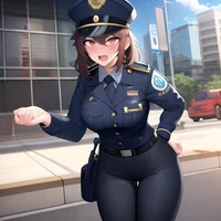 Clumsy cop GF