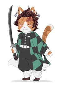 Tanjiro cat