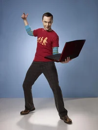 Sheldon with laptop