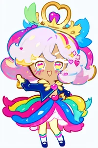 rainbow heart cookie