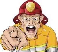 Angry firefighter 