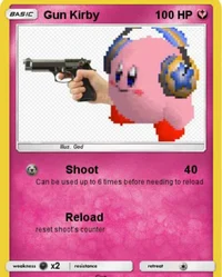 Kirby with gun