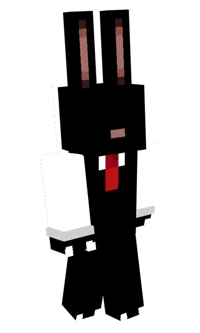 Red tie black bunny
