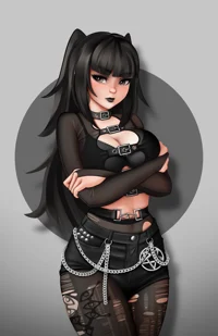Goth girl coworker