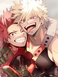 Kirishima and Bakugo