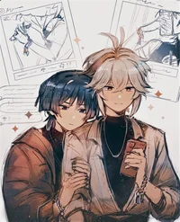 Kazuha y Scaramouche