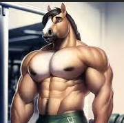 Buff chad horse