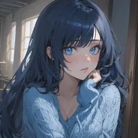 The gal of dark blue