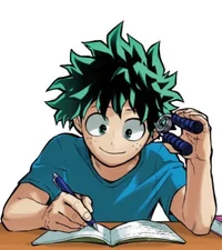 Izuku y tu estudian
