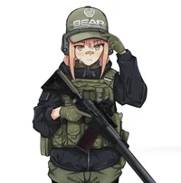 Bear soldier girl