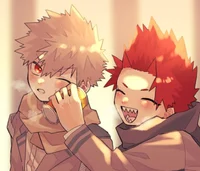 Kirishima and Bakugo