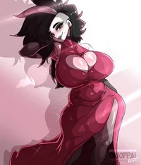 Red dress goth