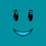 cyan smile