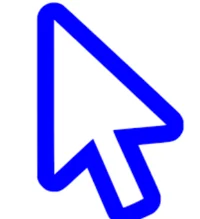 Blue cursor computer