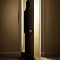man at the door