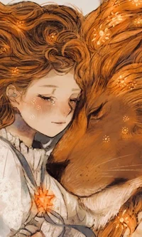 The girl and lion