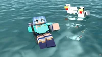 Aqua from Minecraft
