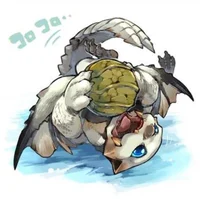 A dragon in backpack