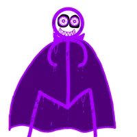 Fake purple stickman