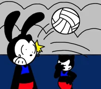 Fanny hit by volleyb
