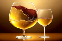 Golden Wine Glass