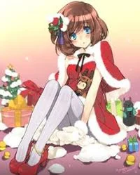 Girl in a present