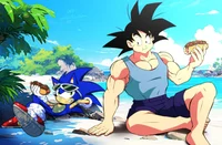 Goku and Sonic 