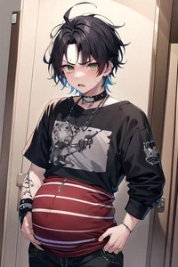 Pregnant punk boy