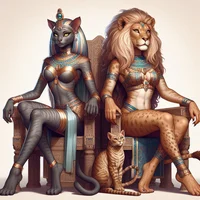 Pakhet and Bastet
