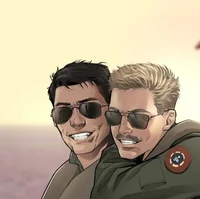 Maverick and Rooster