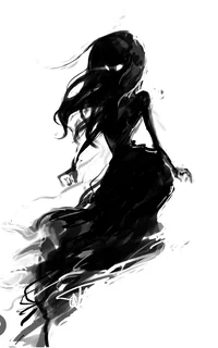 Ghostly shadow woman