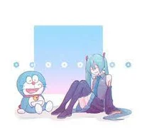 Doraemon and Miku 
