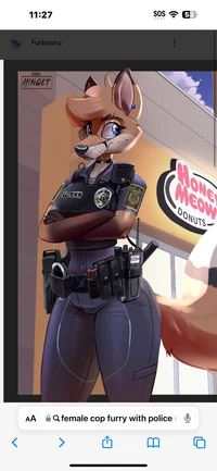 Cop Female fox furry